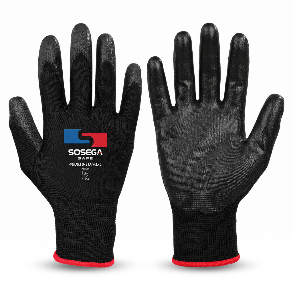 PU Coated Gloves, Polyester Shell