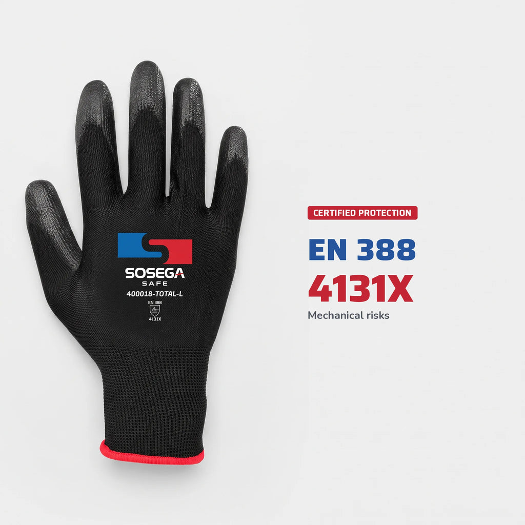 PU Coated Gloves, Polyester Shell
