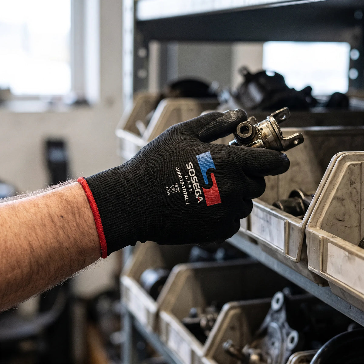PU Coated Gloves, Polyester Shell