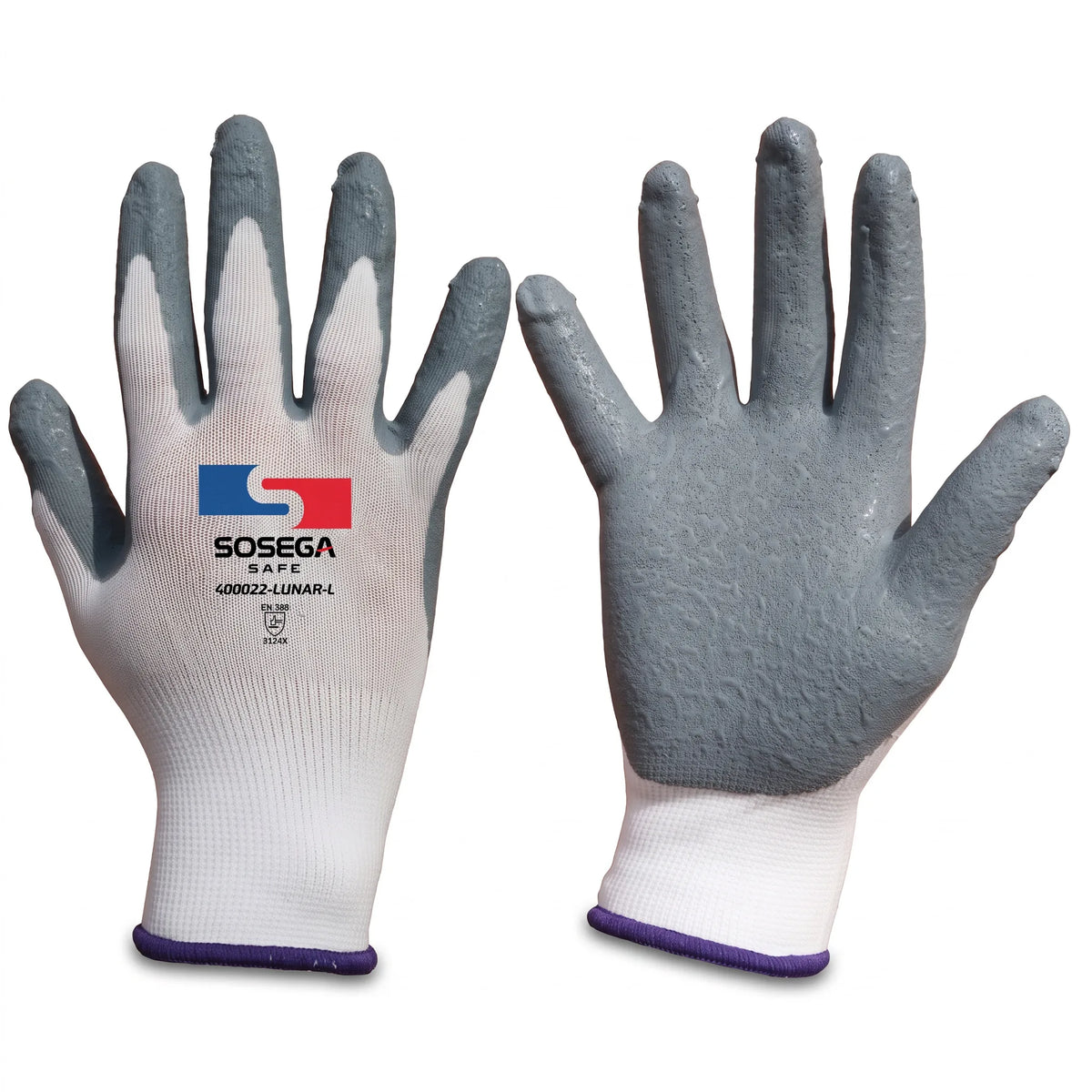 15G Foam Nitrile Coated Gloves, Nylon Spandex Shell