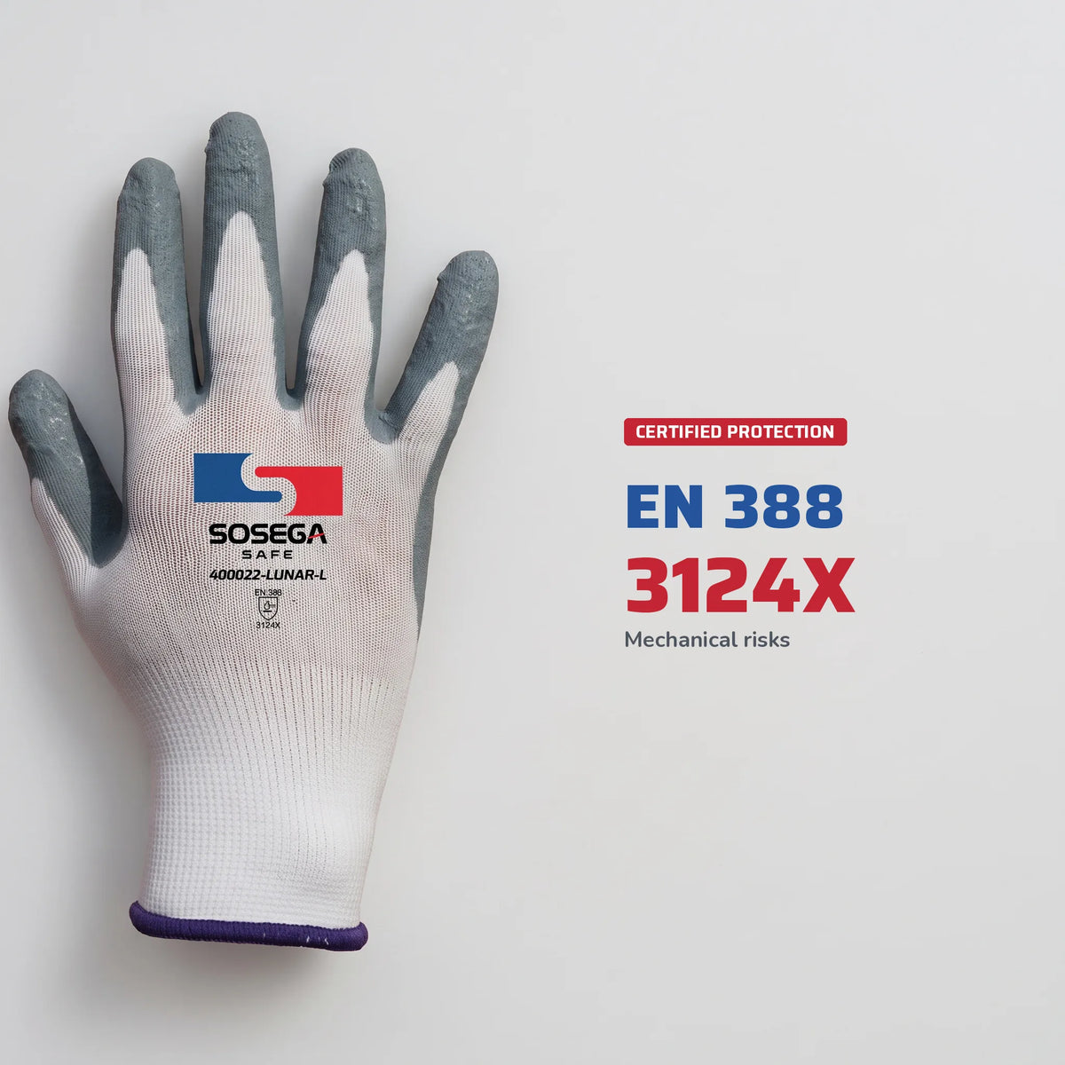 15G Foam Nitrile Coated Gloves, Nylon Spandex Shell