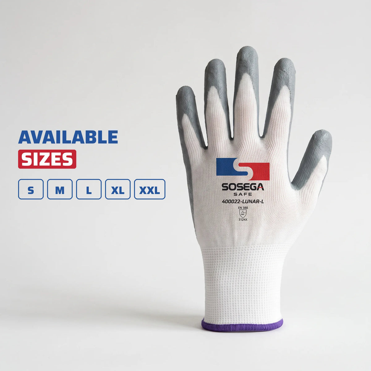 15G Foam Nitrile Coated Gloves, Nylon Spandex Shell