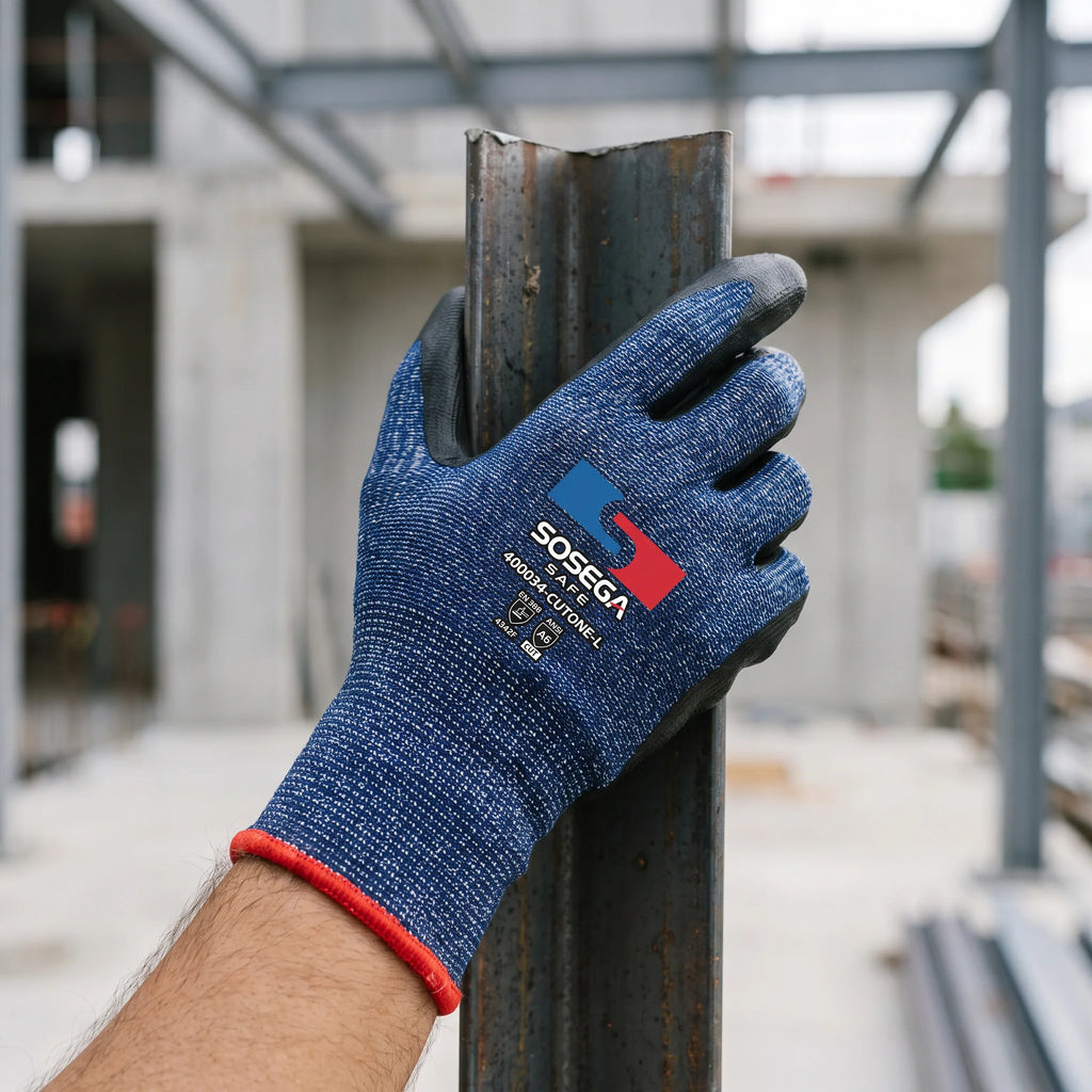A6 Cut Resistant Nitrile Foam Coated Gloves, HPPE Shell