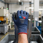 A6 Cut Resistant Nitrile Foam Coated Gloves, HPPE Shell