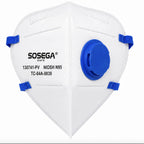 N95 Disposable Mask with Valve, White