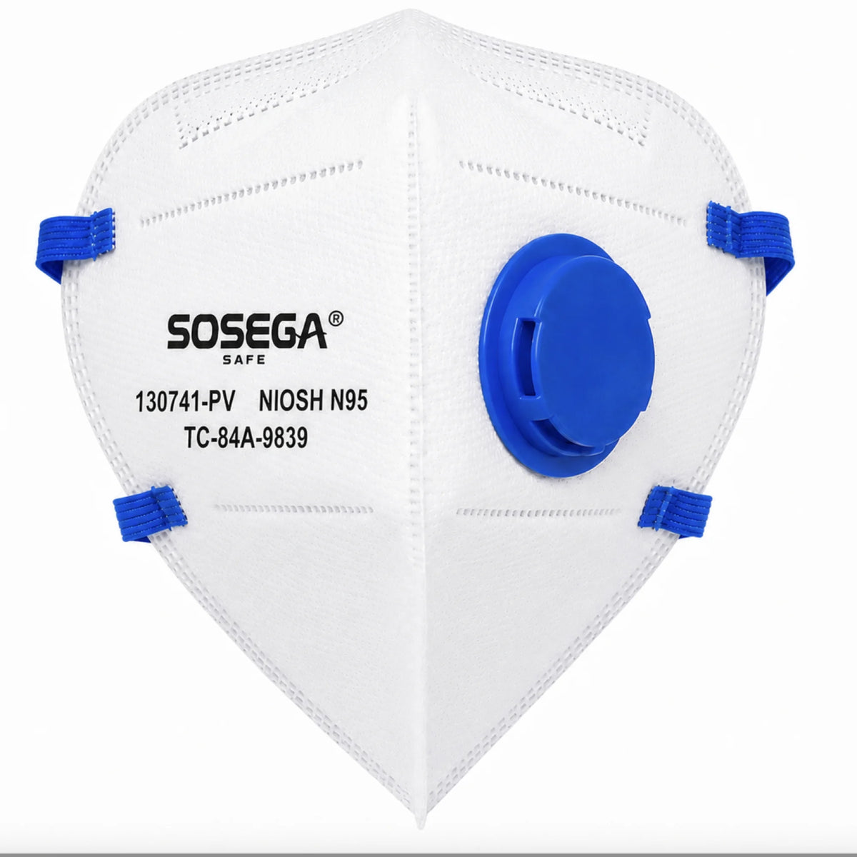 N95 Disposable Mask with Valve, White